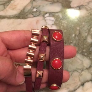 Juicy Couture leather bracelet set